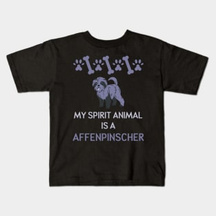 My Spirit Animal is a Affenpinscher Kids T-Shirt